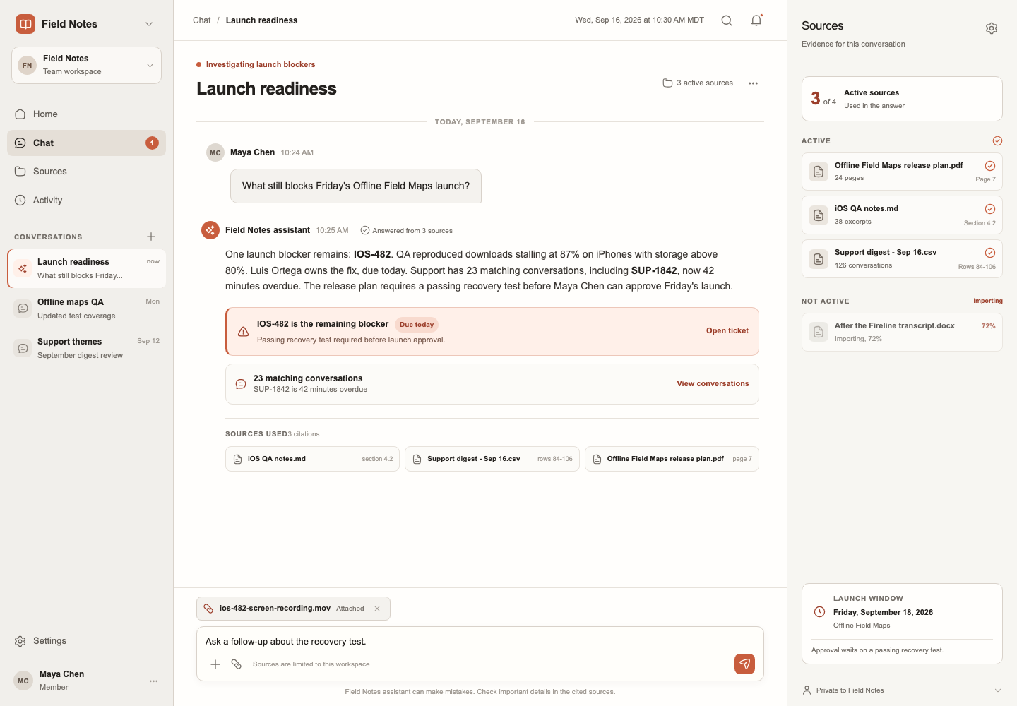 Knowledge-import chatbot, Model + skill, GPT-5.6 Luna (High), High-Agency Frontend