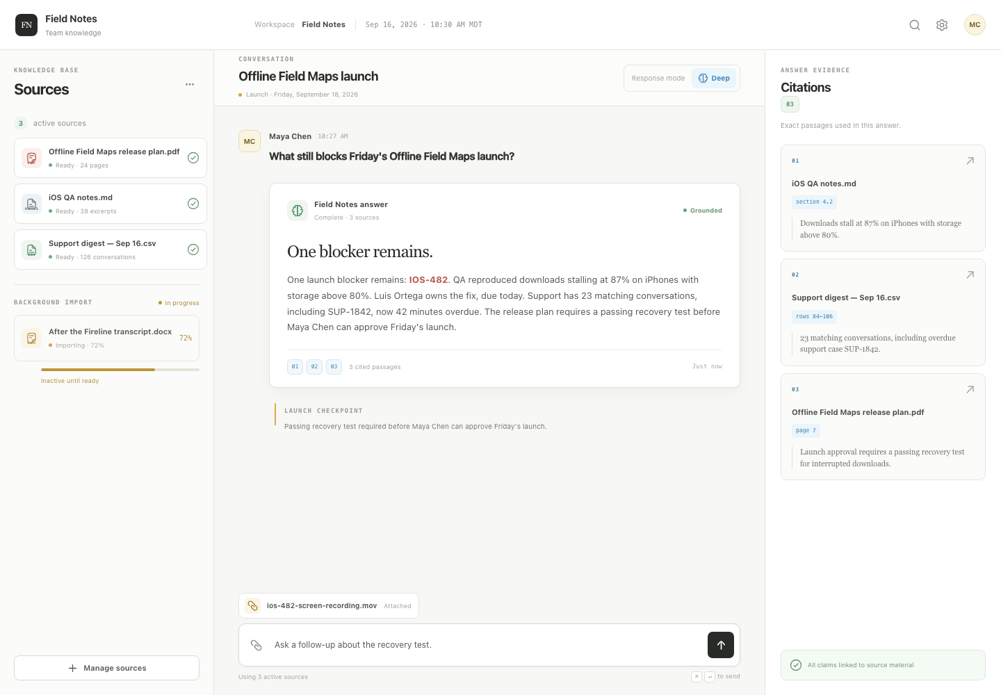 Knowledge-import chatbot, Model + skill, GPT-5.6 Luna (High), Emil Design Engineering