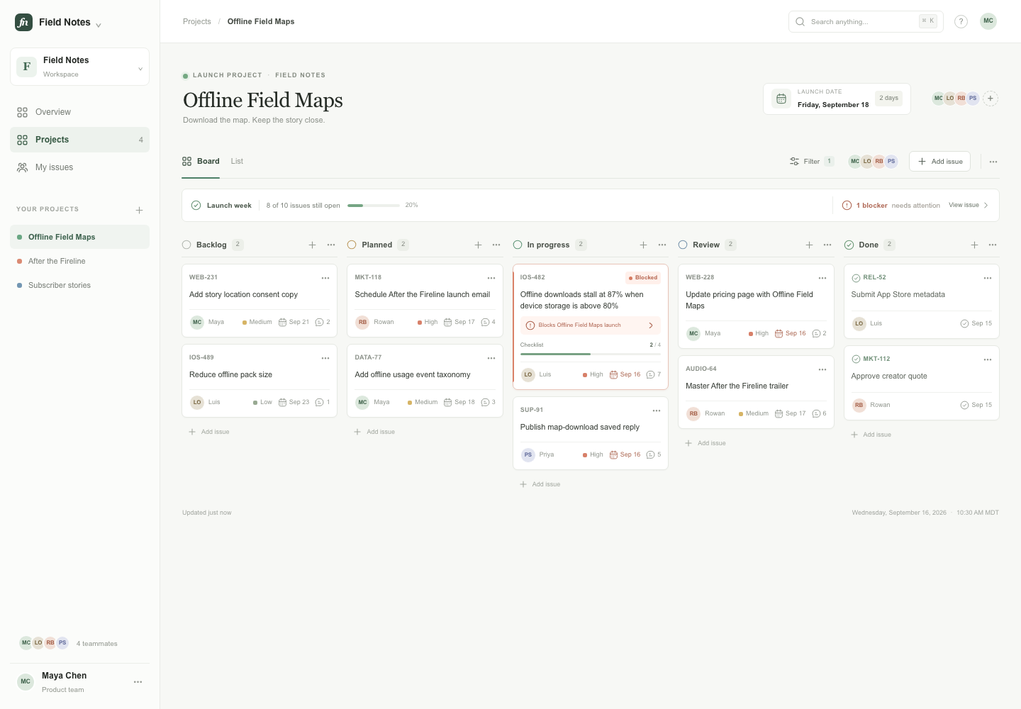 Collaborative project board, Model + skill, GPT-6 Luna (Medium), Emil Design Engineering