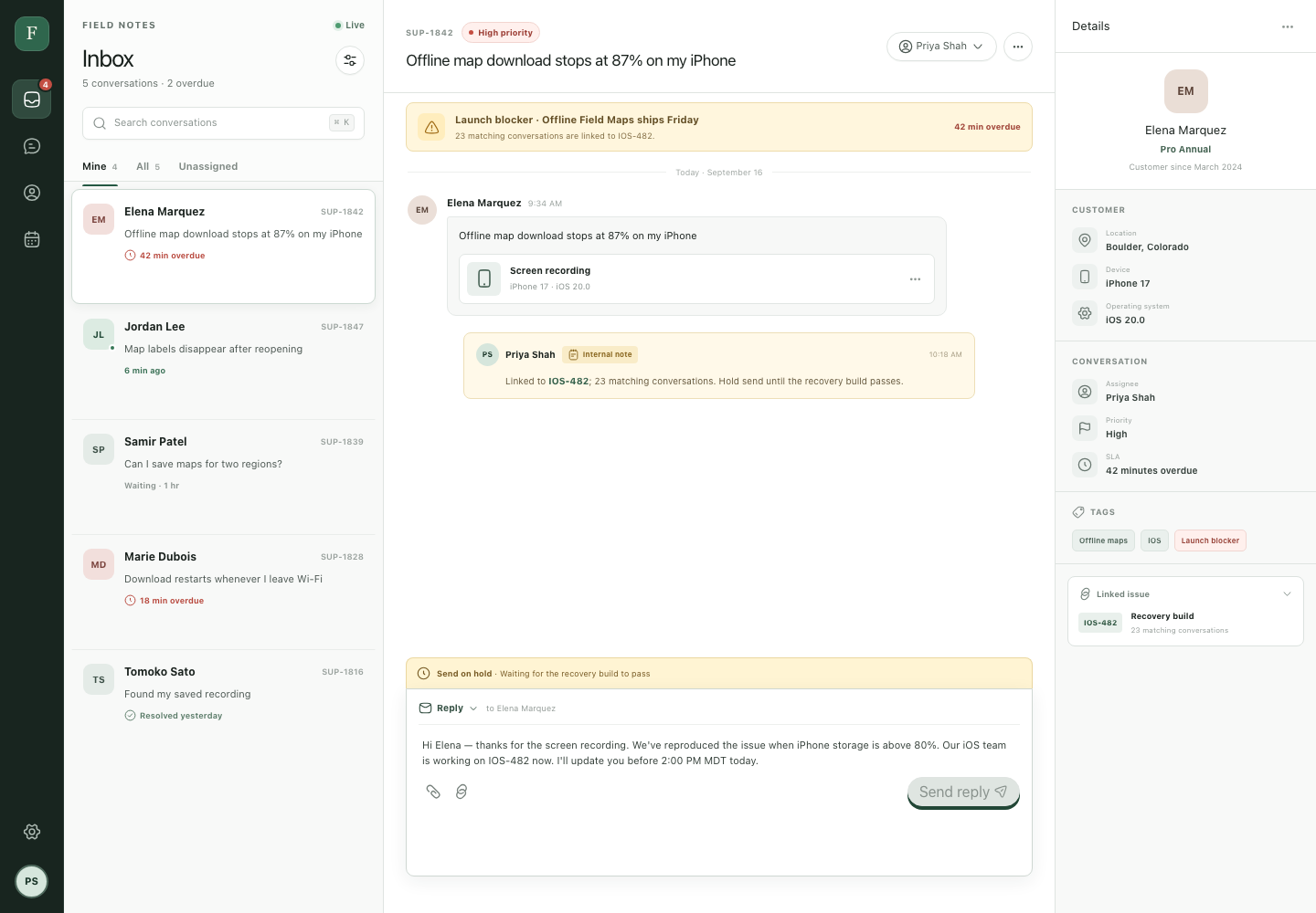 Customer support inbox, Model + skill, GPT-5.6 Sol (Medium), Emil Design Engineering