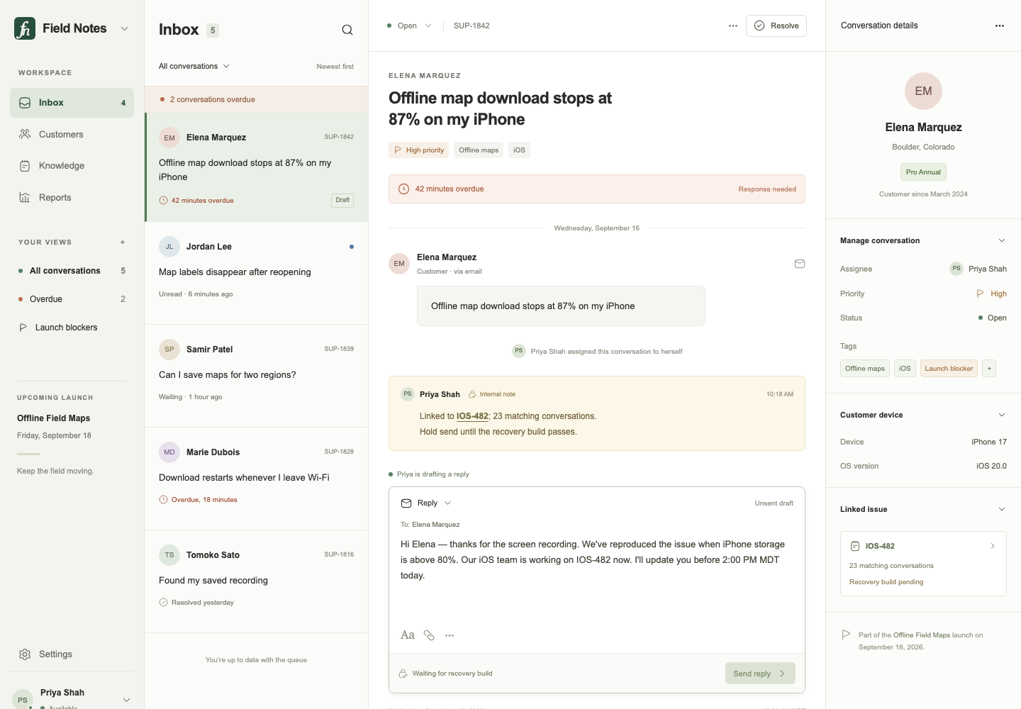 Customer support inbox, Model + skill, GPT-6 Astra (Low), High-Agency Frontend
