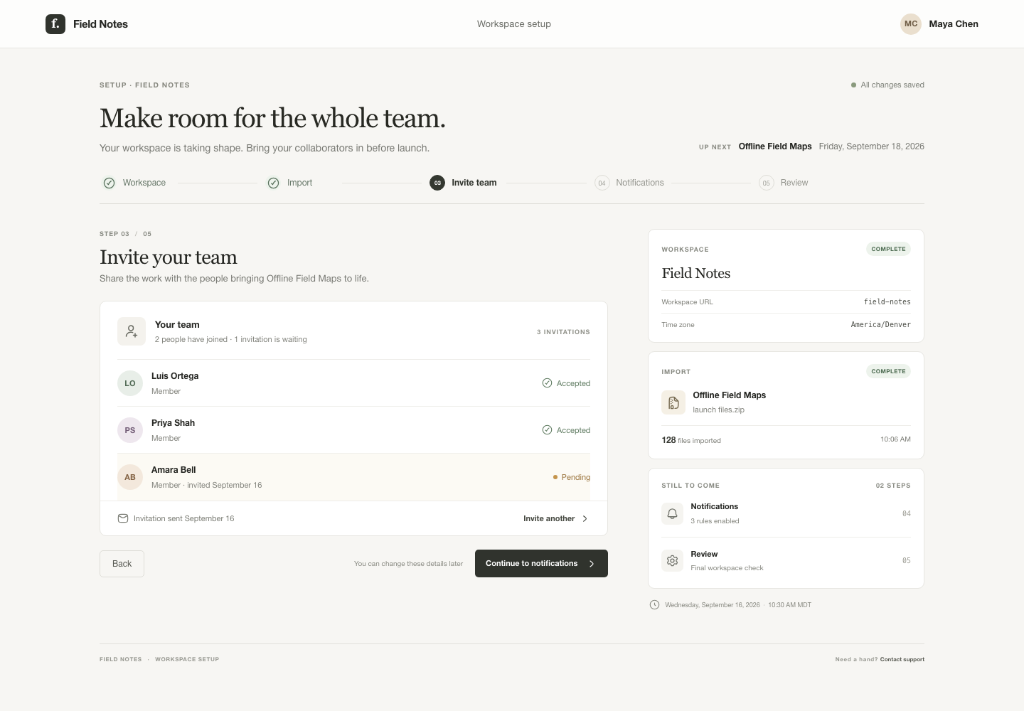 Team onboarding workflow, Model + skill, GPT-6 Luna (Medium), Premium Utilitarian Minimalism
