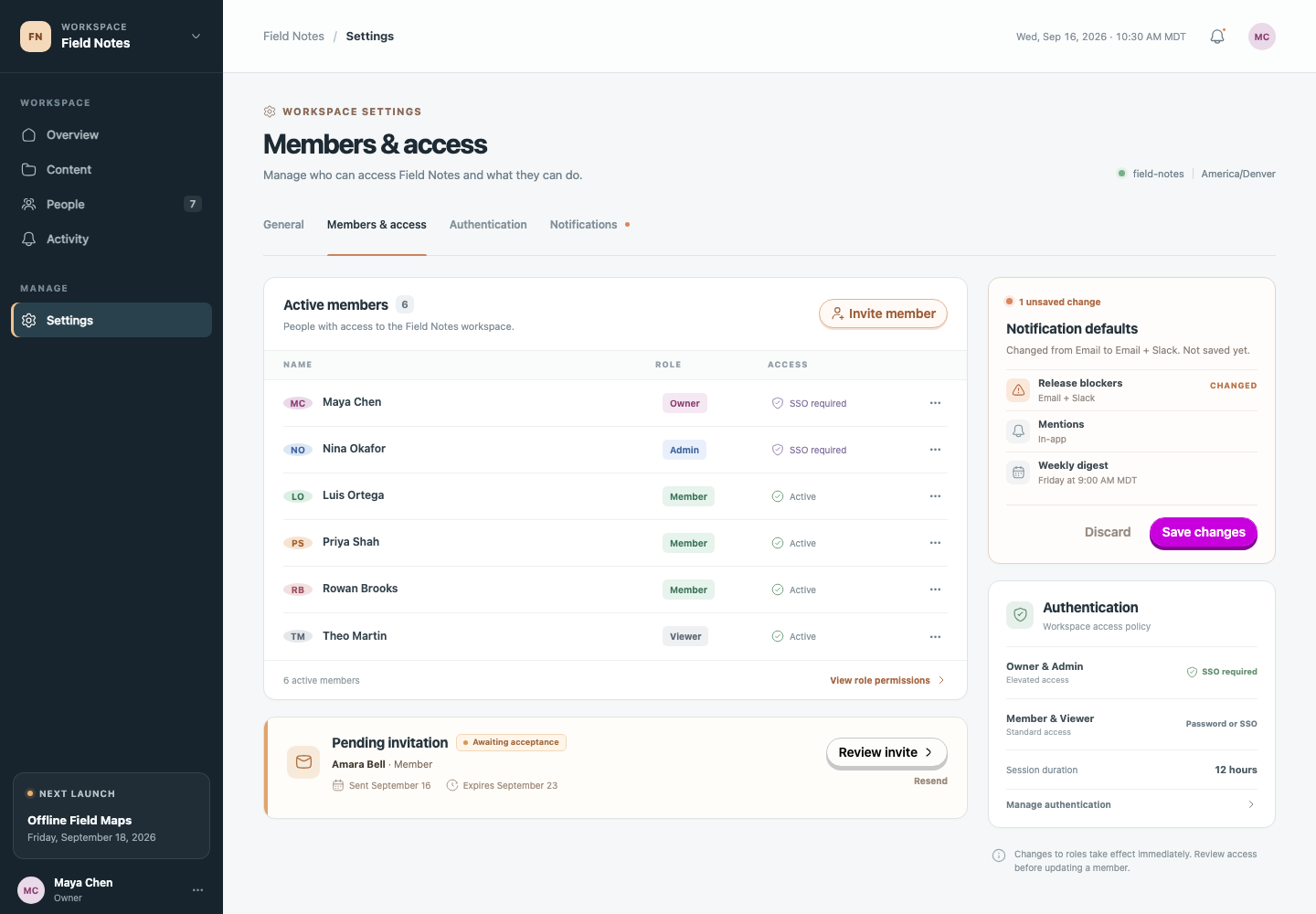 Workspace settings and permissions, Model + skill, GPT-5.6 Luna (High), Emil Design Engineering