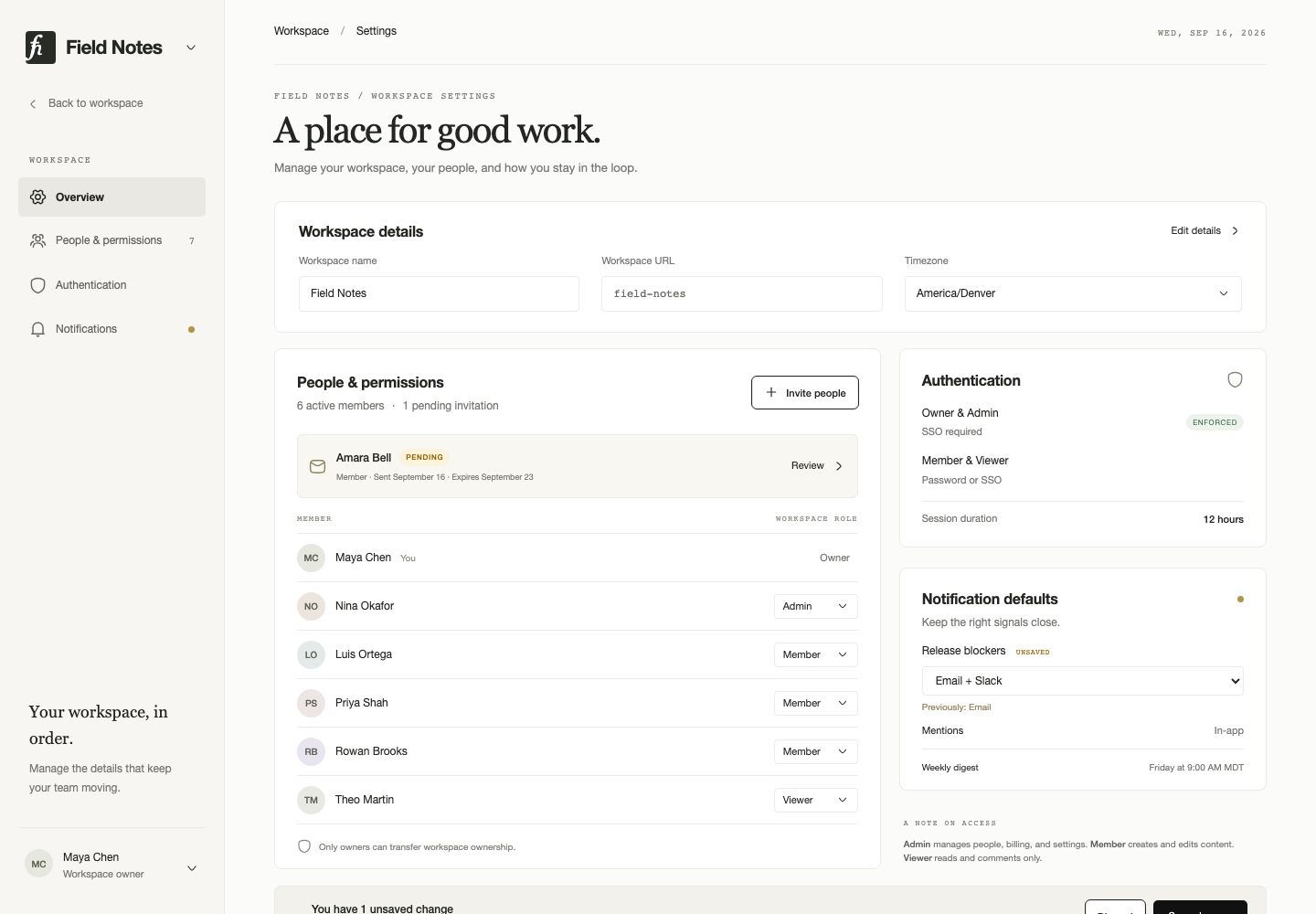 Workspace settings and permissions, Model + skill, GPT-6 Astra (Low), Premium Utilitarian Minimalism